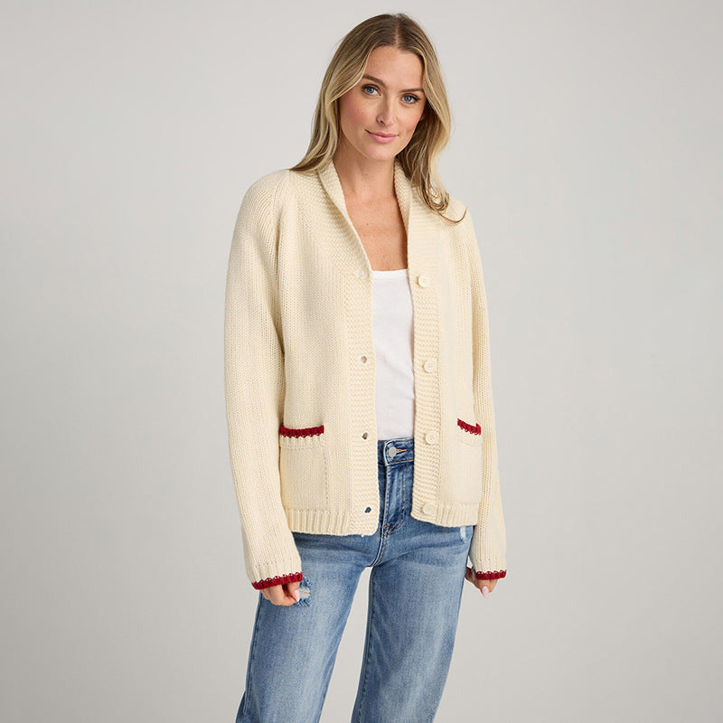 Pull à col roulé en grosse maille pour femmes avec motif en intarsia de homard et coupe oversize décontractée Echoarchiv