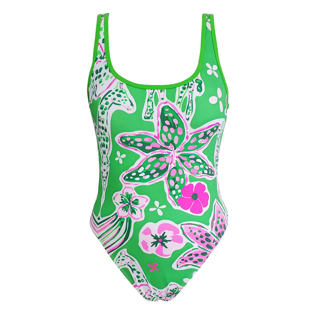 Maillot de bain une pièce pour femme avec motif floral R&B