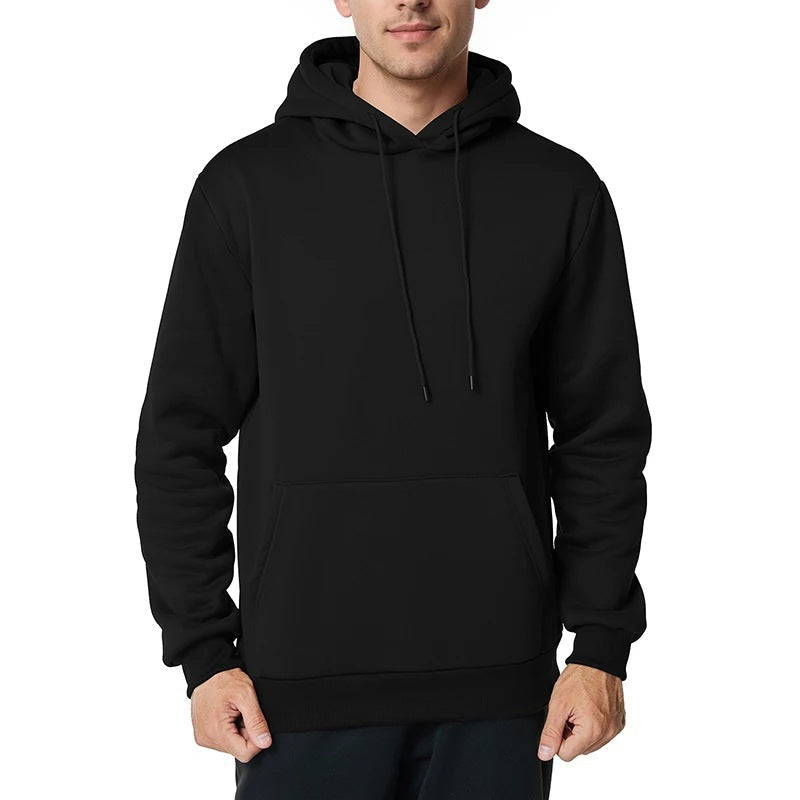 Homme nan sweat à capuche minimaliste avec doublure en polaire douce et poche kangourou Echo Archiv