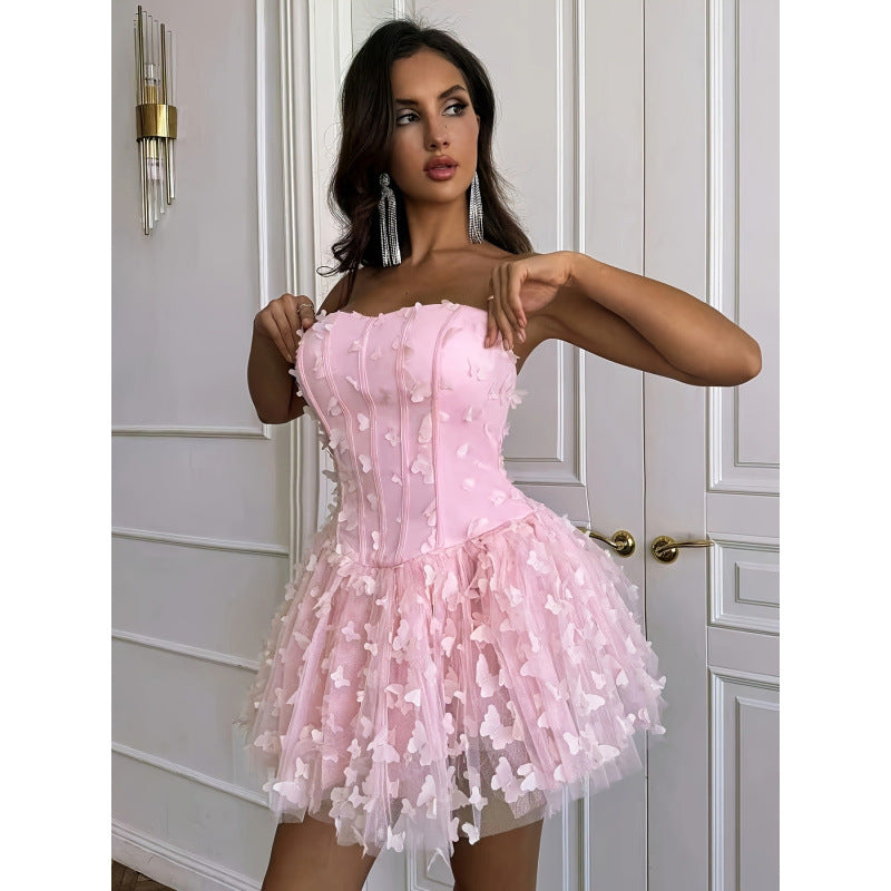 Robe de bal excitante pour dames avec dentelle et volants Heidi-Mode
