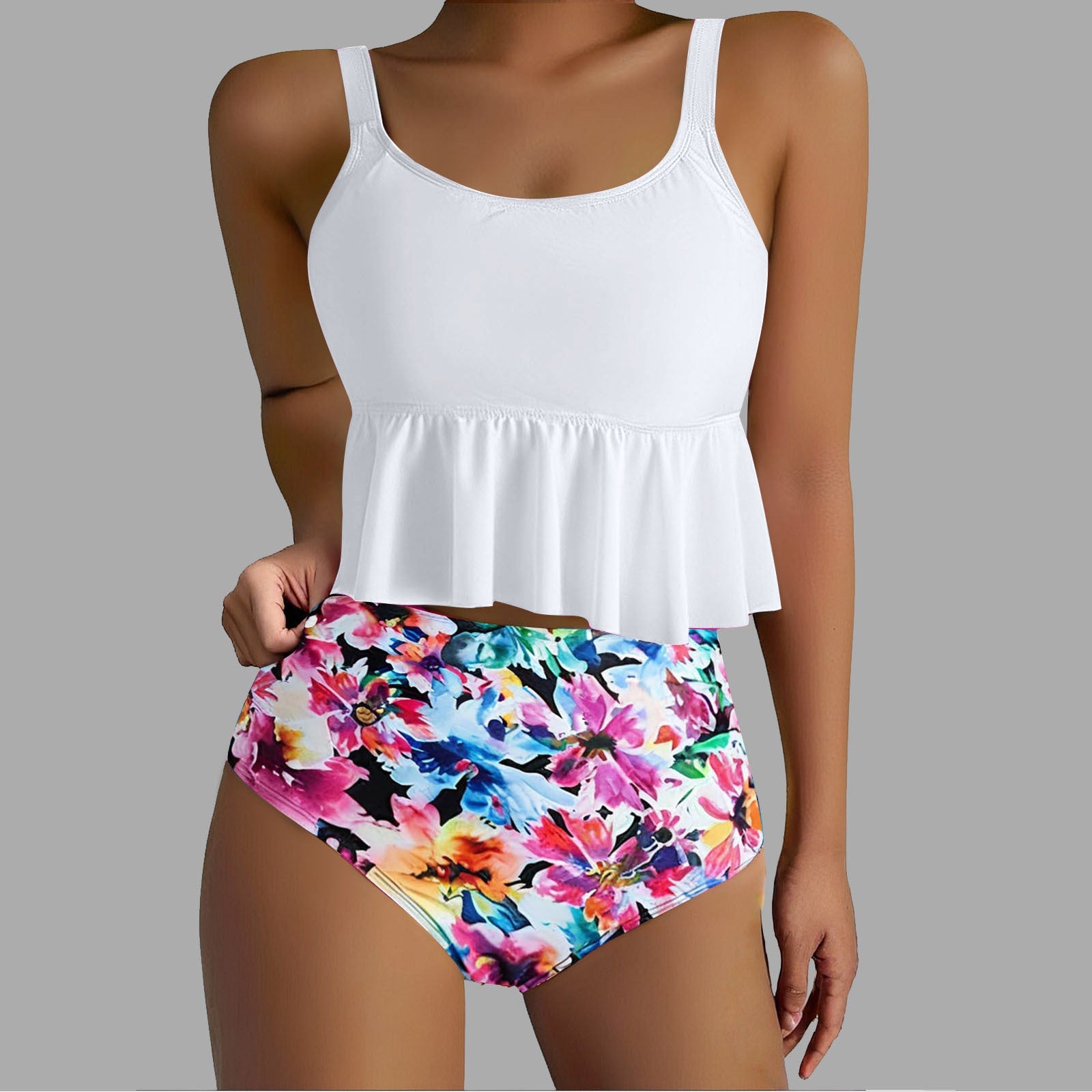 Ensemble tankini femme avec haut fluide et taille haute Echo Archiv