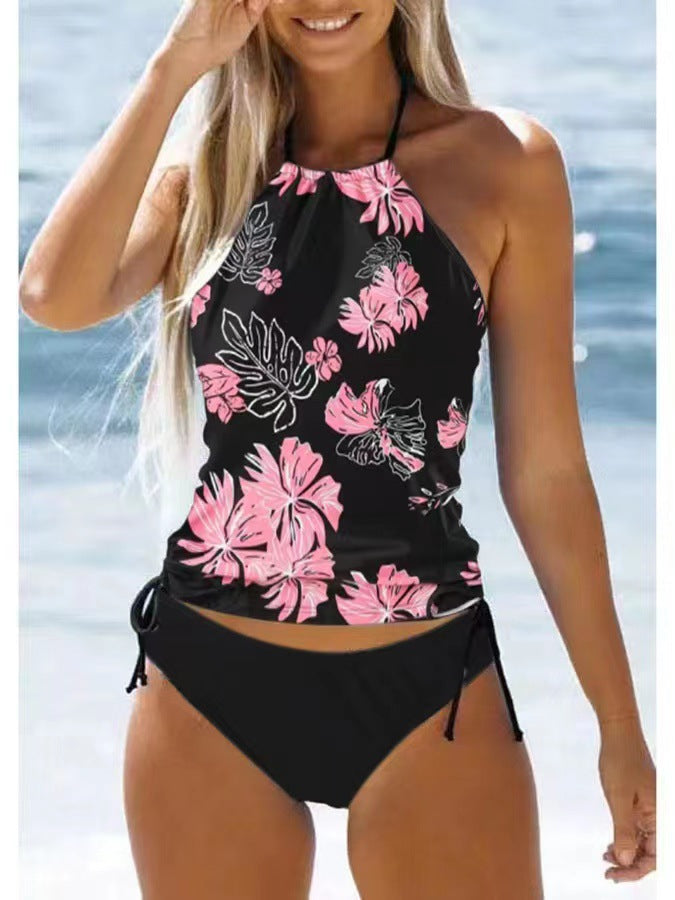 Tankini femme avec motif floral et bretelles réglables Echo Archiv