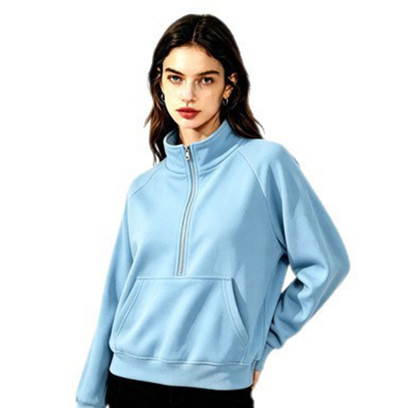 Sweat à capuche sportif pour femmes avec col montant Echoarchiv