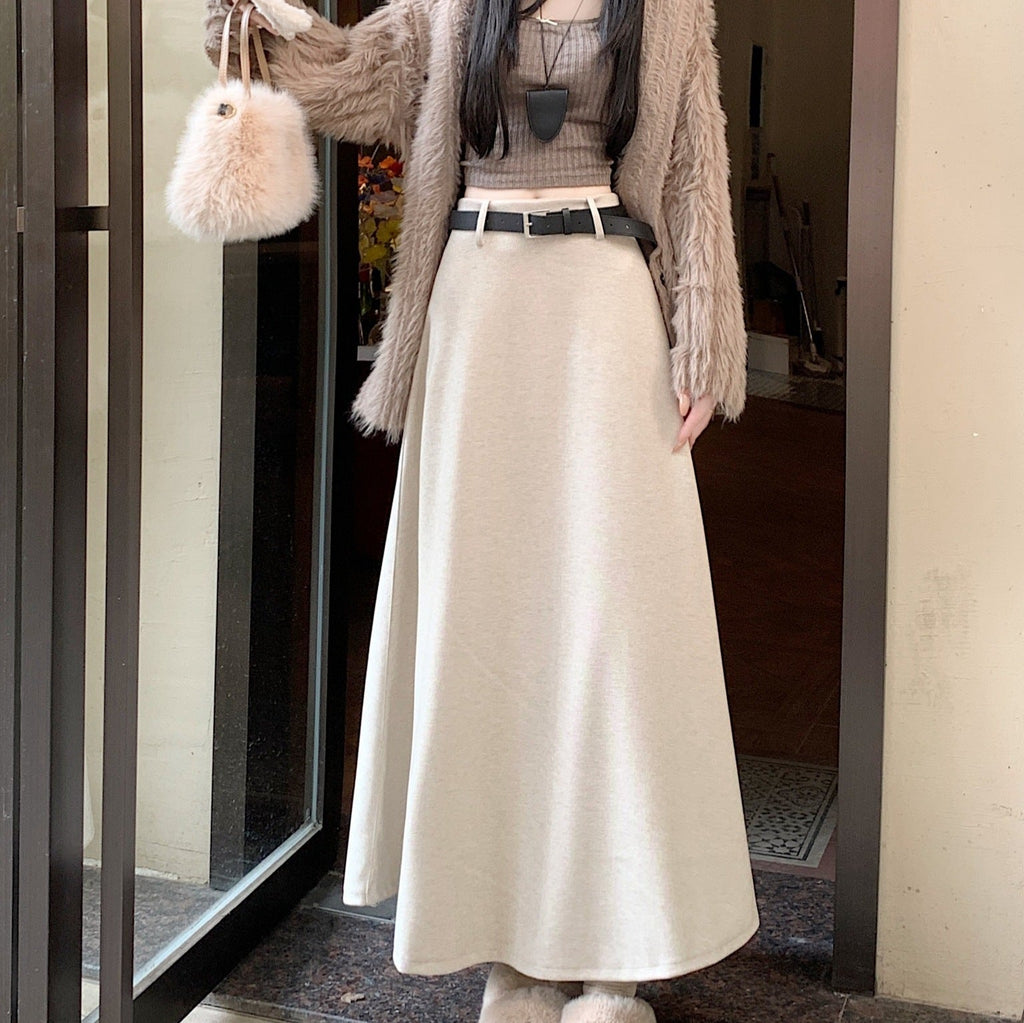 Jupe Maxi Longue Femme avec Coupe Flottante et Ceinture Echo Archiv