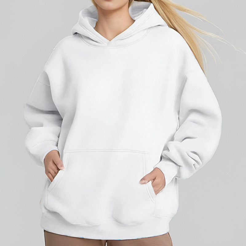 Pull à capuche décontracté pour femmes en French Terry avec coupe d'épaule basse et poche kangourou Echo Archiv