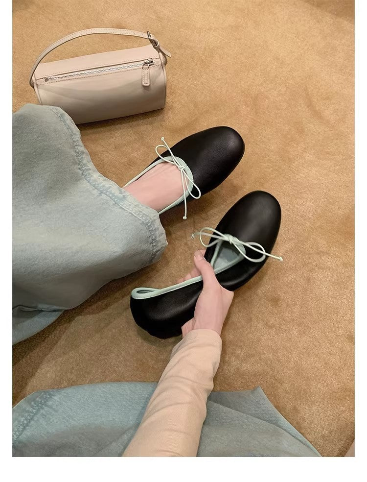 Ballerines pour femmes avec construction de sangle élastique et semelle intérieure confortable R&B
