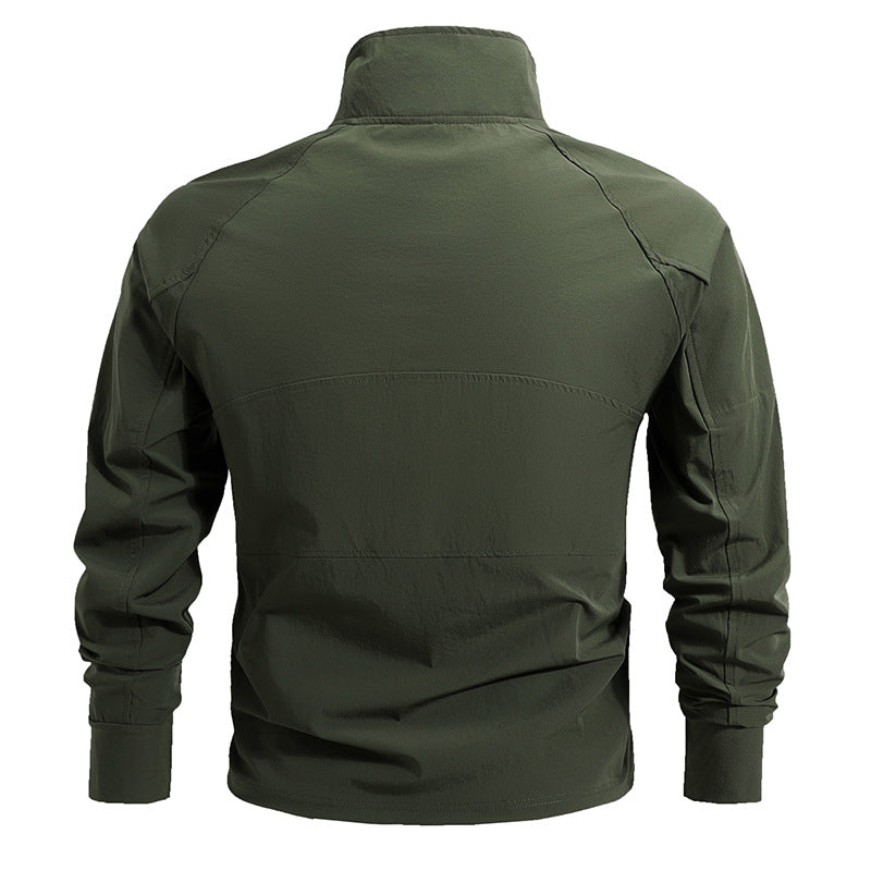 Chemise de combat tactique pour hommes nan à demi-zip avec poches pour les bras, poignets élastiques et matériau stretch respirant Echo Archiv