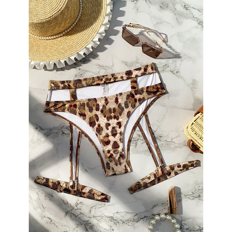 Bikini femme taille haute avec liens ajustables R&B