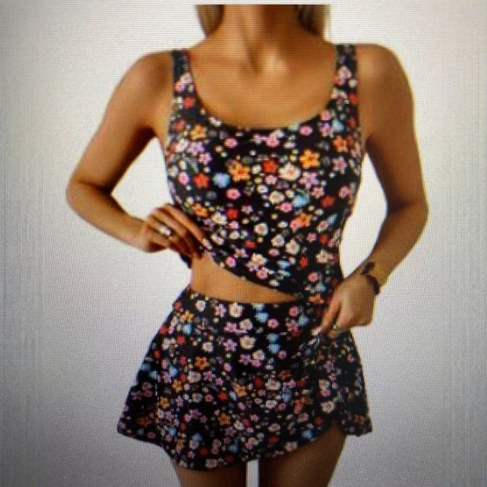 Ensemble Tankini Sportif Femme avec Jupe Flatteuse R&B