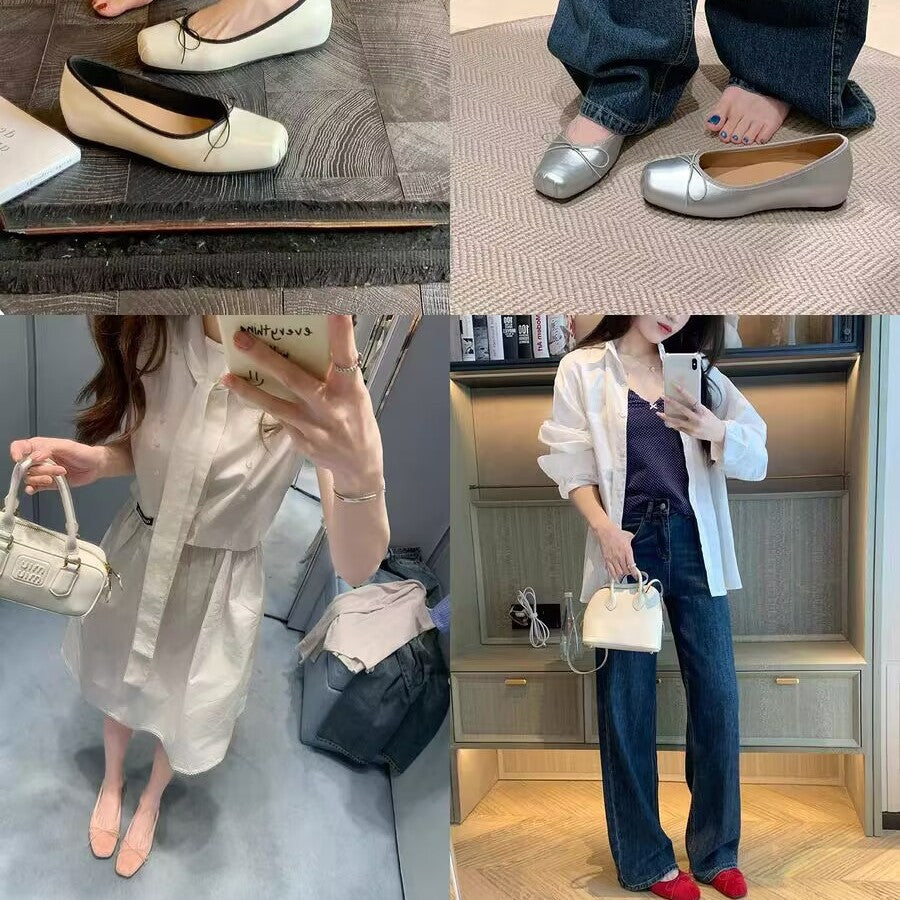 Ballerines pour femmes avec accent scintillant à la mode et doublure intérieure confortable R&B