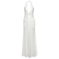 Robe Maxi Élégante pour Femme avec Drapés Raffinés et Décolleté en V Profond Heidi-Mode