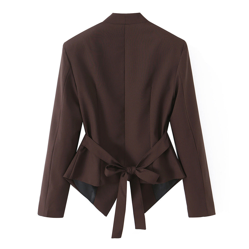 Blazer cintré pour femmes avec ourlet asymétrique et détail drapé Echo Archiv