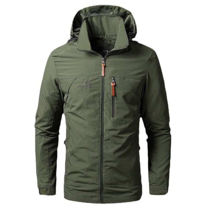 Veste softshell légère pour hommes, déperlant, avec capuche et fermeture éclair sécurisée Echo Archiv