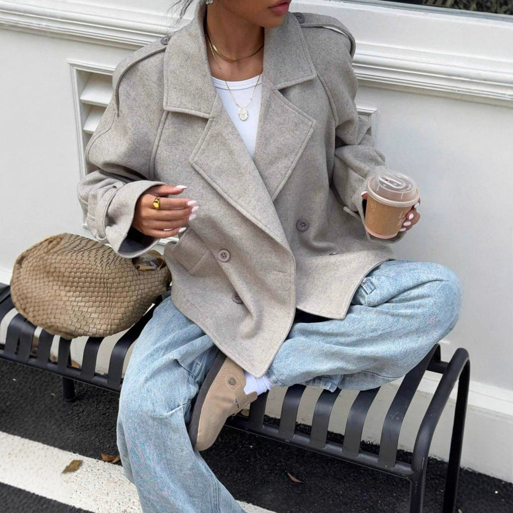 Veste en Laine Oversized Élégante pour Femmes