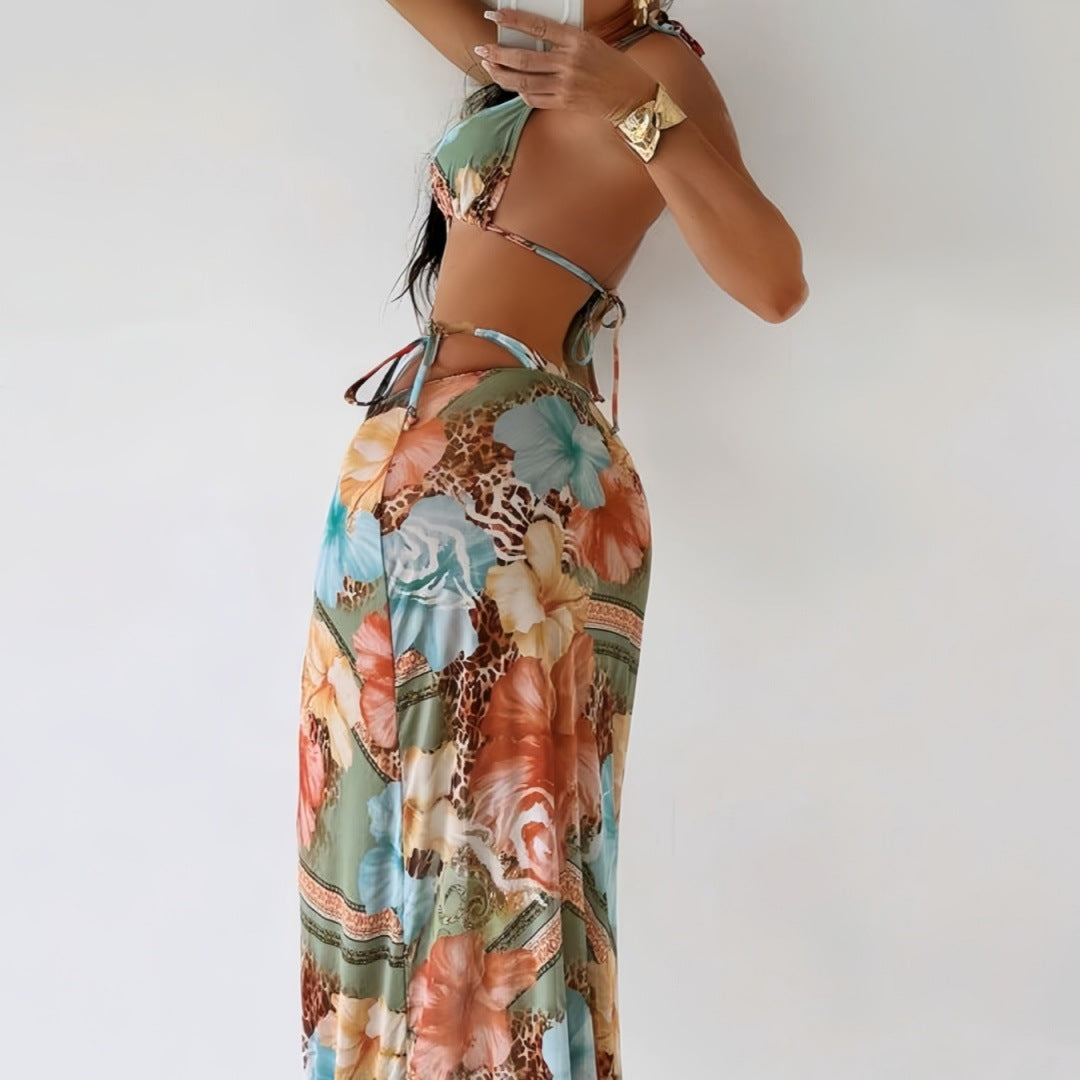 Robe de plage élégante pour femmes avec design floral R&B