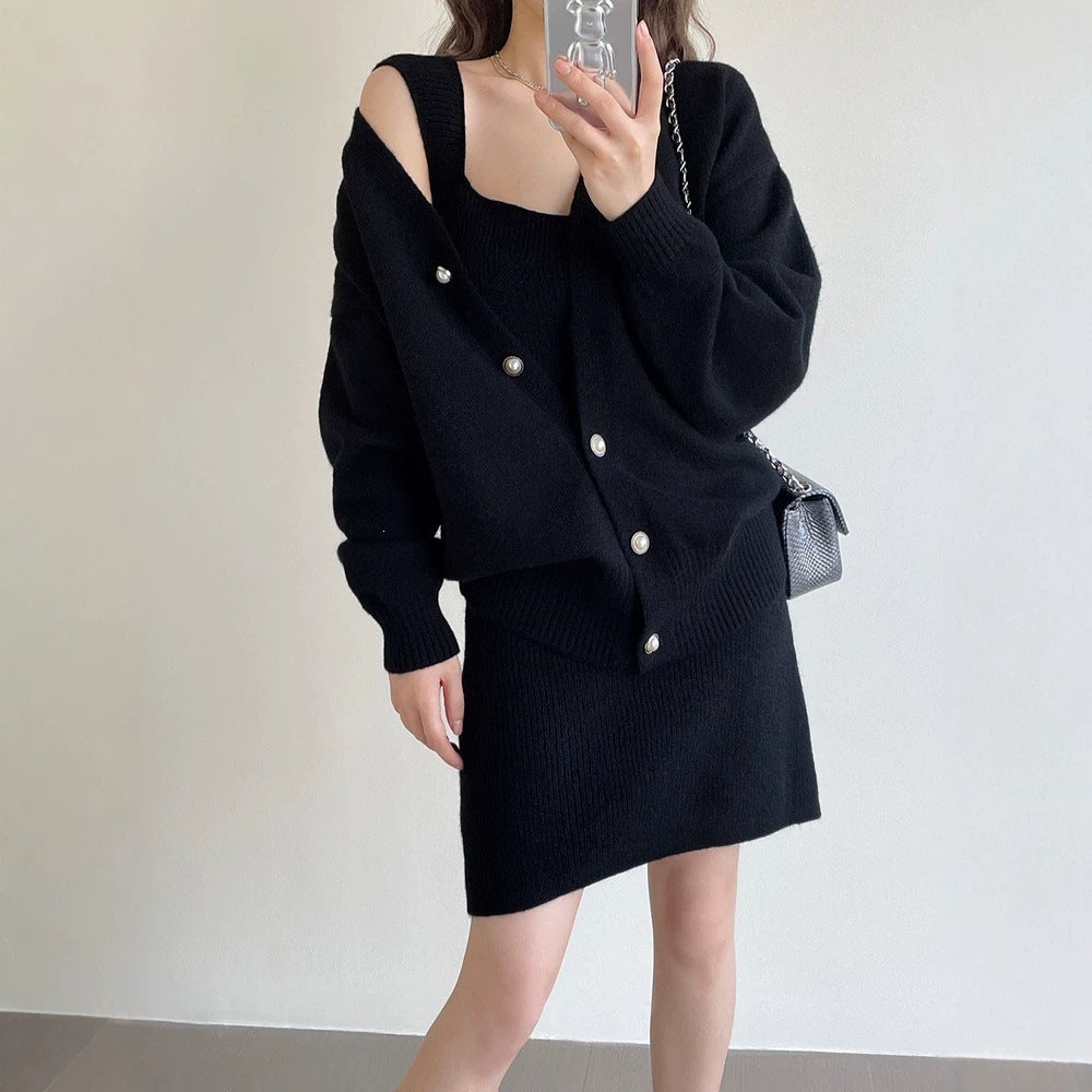 Robe en tricot pour femmes avec cardigan ouvert Echo Archiv