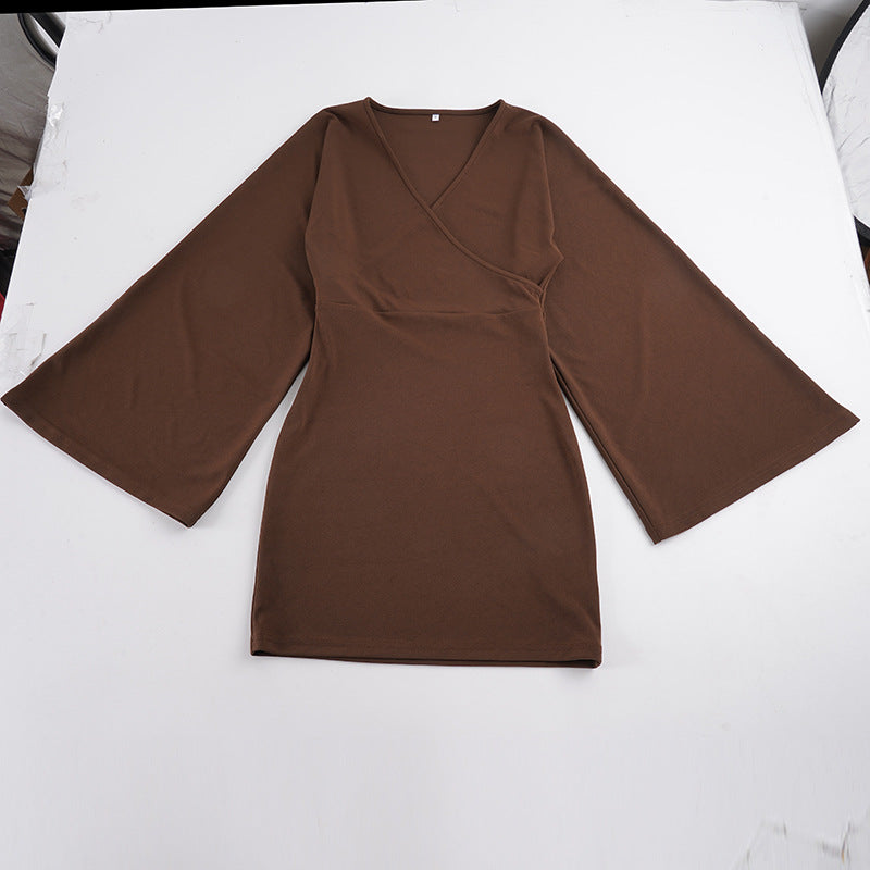 Robe mini portefeuille pour femmes avec manches kimono, taille cintrée et jersey extensible Echo Archiv