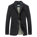 Veste blazer en coton décontractée pour hommes avec patte de boutonnage, poches plaquées et doublure rayée Echo Archiv