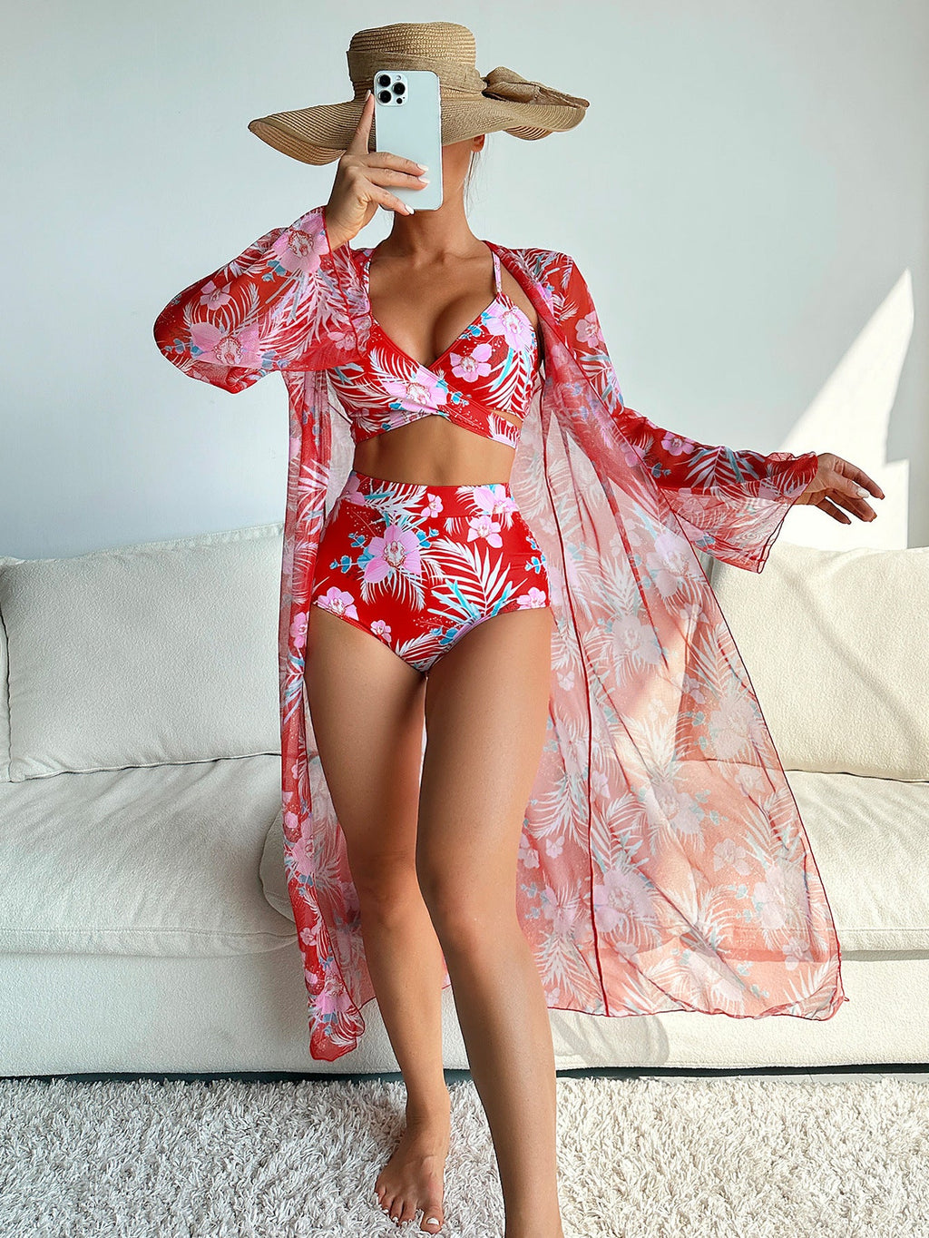 Ensemble de bikini pour femmes avec kimono floral Echo Archiv