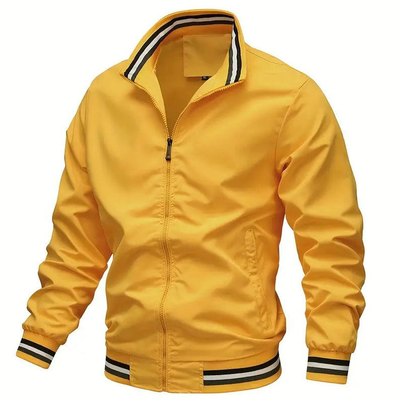 Veste bomber légère pour hommes avec col montant et bandes contrastées Echo Archiv