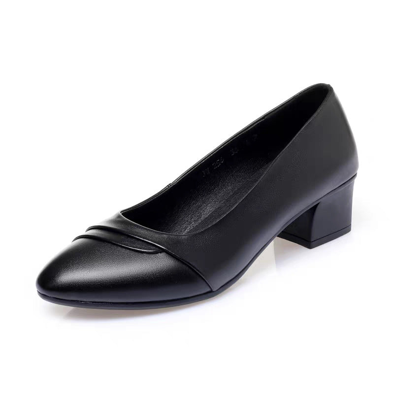 Pompes confortables pour femmes avec un design élégant à volants et un talon bloc confortable Heidi-Mode