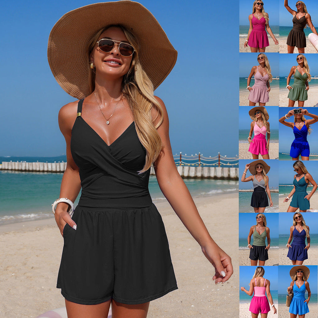 Maillot de bain femme à enrouler avec jupe aérienne Echo Archiv