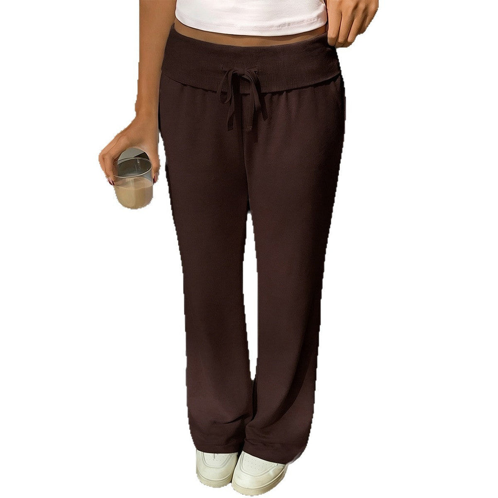 Pantalon de lounge pour femmes avec ceinture repliée, cordon de serrage et jersey fluide Echo Archiv