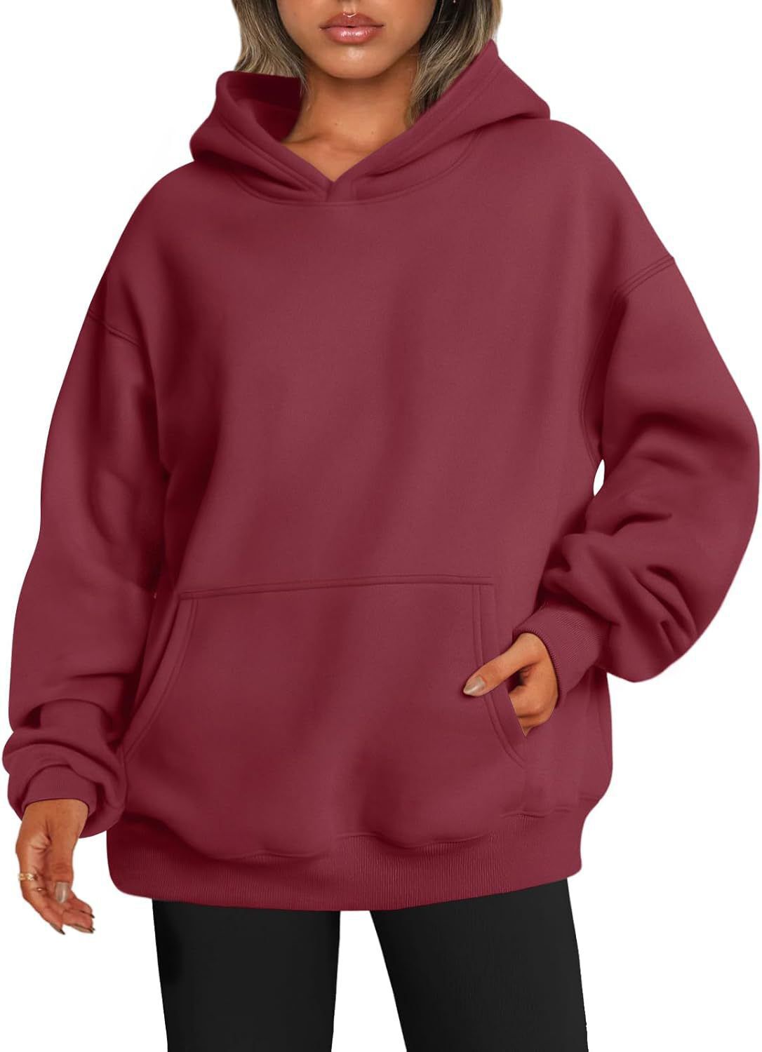 Sweat à capuche oversized pour femmes avec silhouette allongée et poche kangourou Echo Archiv