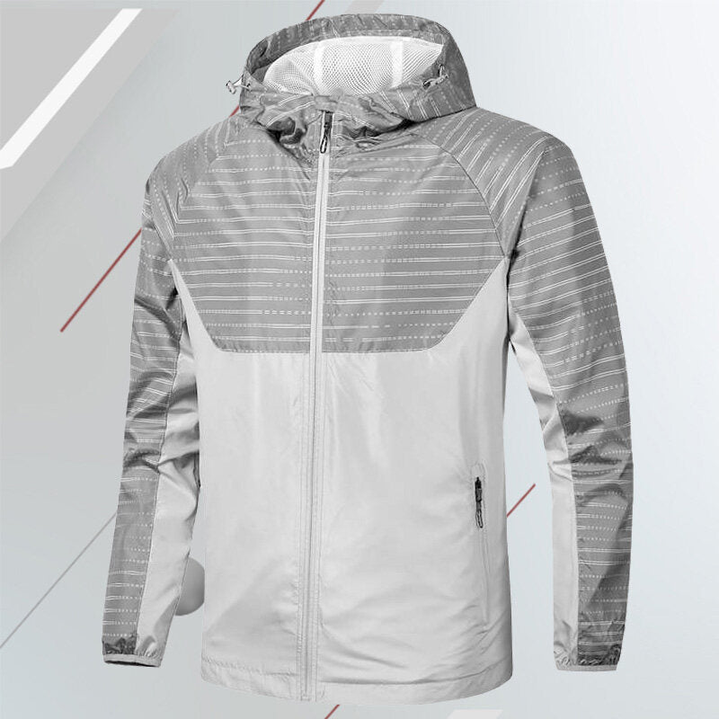 Veste de sport imperméable pour hommes avec capuche