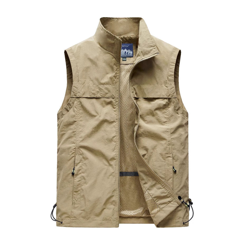 Gilet d'extérieur léger et coupe-vent pour hommes avec poches zippées et doublure en mesh respirant Echo Archiv