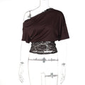Blouse Femme Off-Shoulder avec Détails en Dentelle Heidi-Mode
