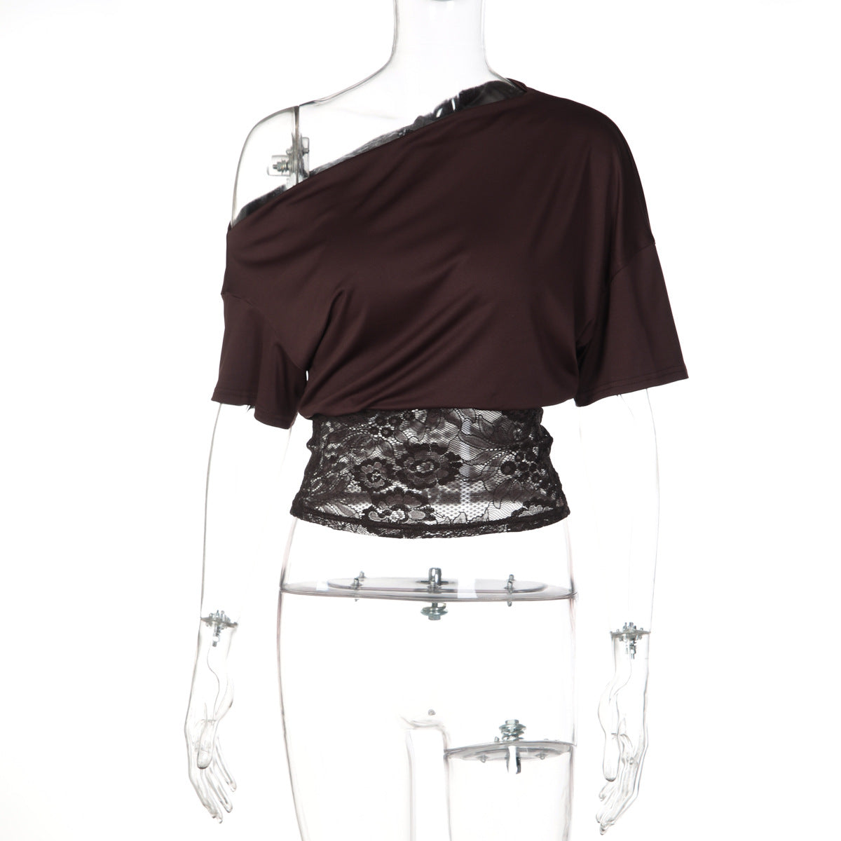 Blouse Femme Off-Shoulder avec Détails en Dentelle Heidi-Mode