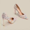 Pumps à talons hauts pointus élégants pour femmes avec design tressé R&B