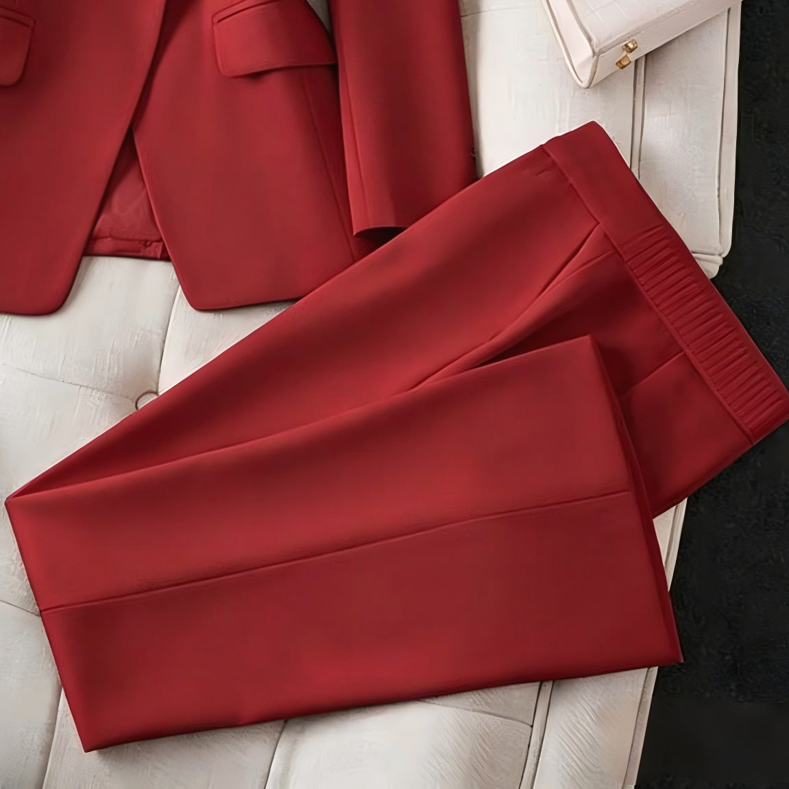 Pantalon en tissu élégant et bien ajusté pour femmes