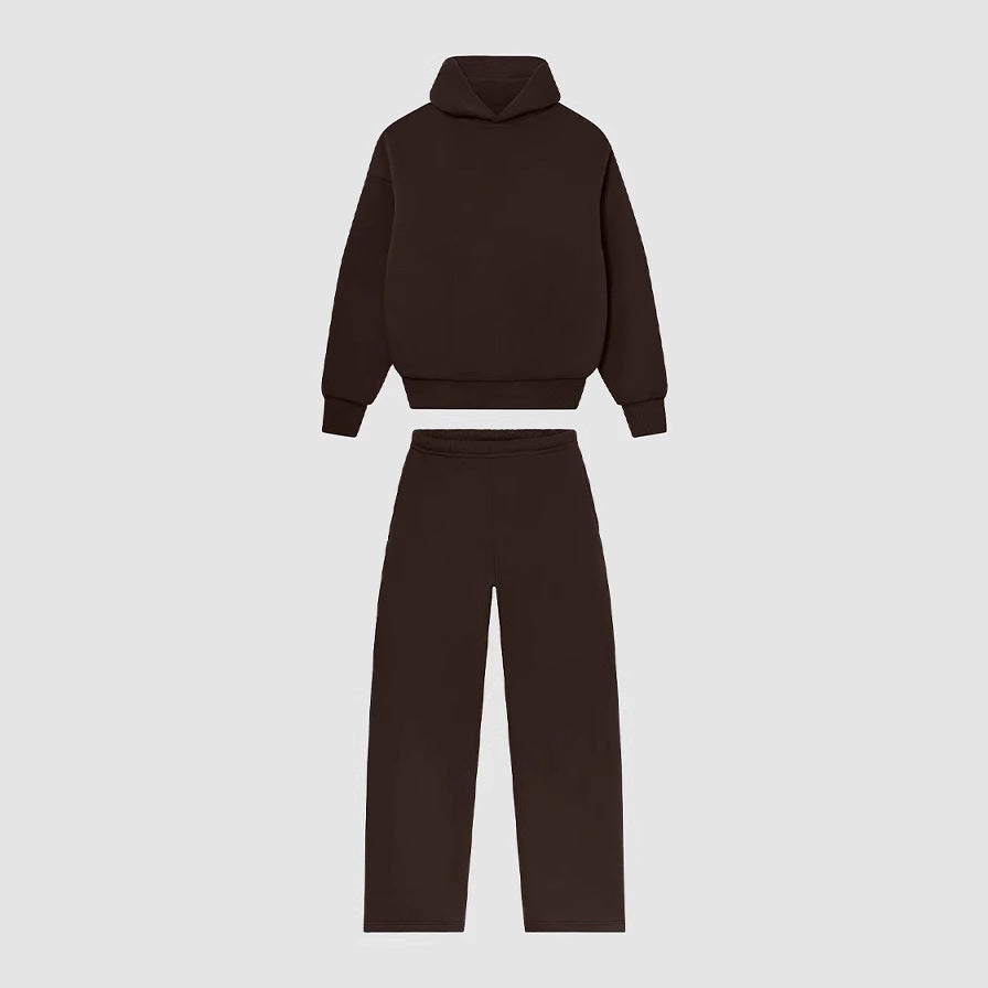 Ensemble de loungewear unisexe confortable avec col roulé haut, sweat-shirt à coupe décontractée et pantalon droit Echo Archiv