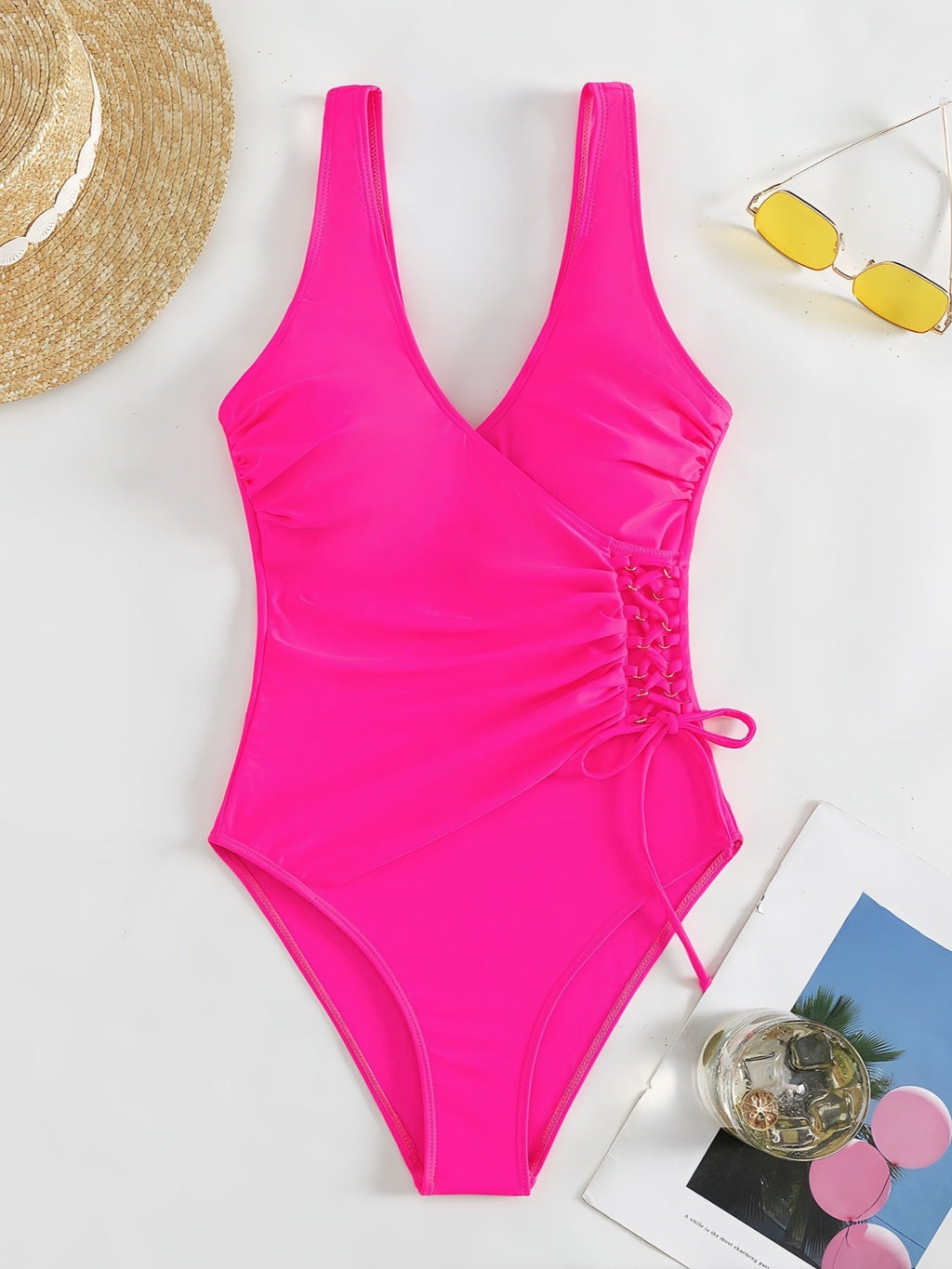 Maillot de bain une pièce pour femmes avec un design drapé raffiné R&B