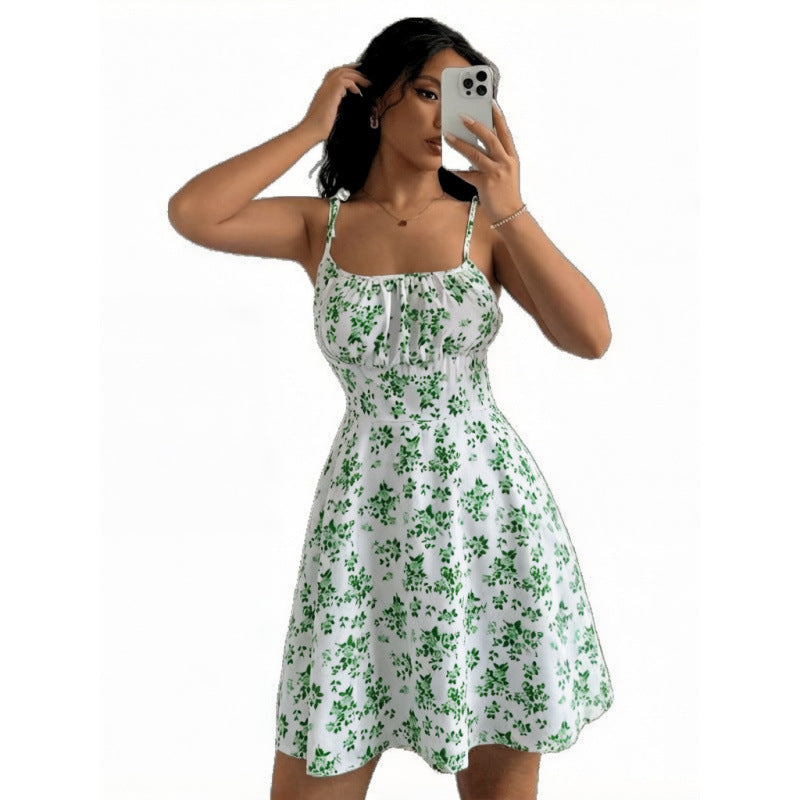 Robe d'été pour femme avec bretelles spaghetti réglables et coupe féminine Heidi-Mode