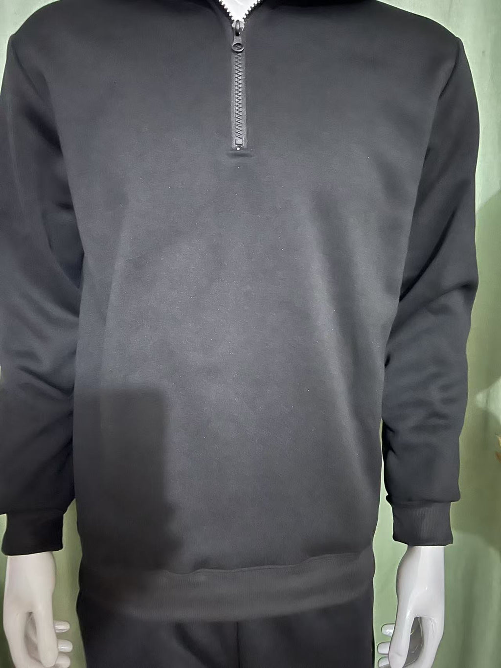 Pull Troyer pour hommes en mélange de merino avec fermeture éclair courte, ourlet côtelé - Echo Archiv