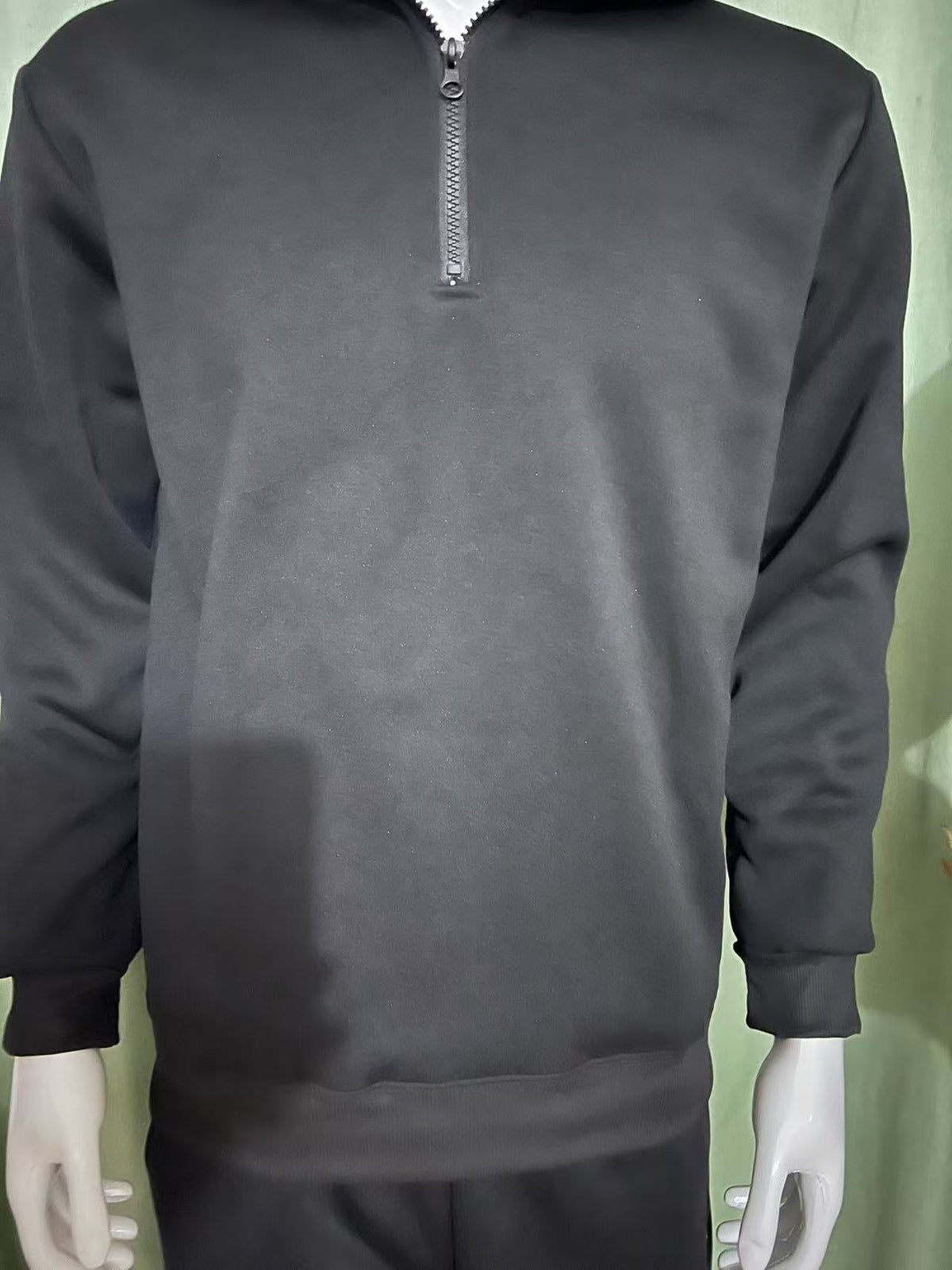 Pull Troyer pour hommes en mélange de merino avec fermeture éclair courte, ourlet côtelé - Echo Archiv