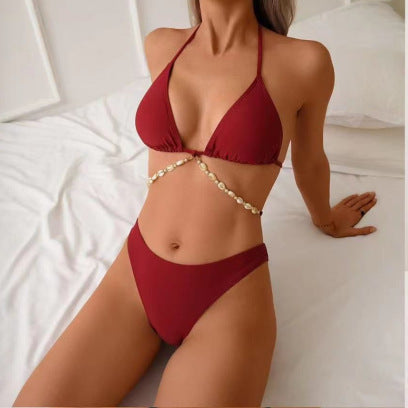 Bikini triangle pour femmes avec détails décoratifs en coquillage Echo Archiv