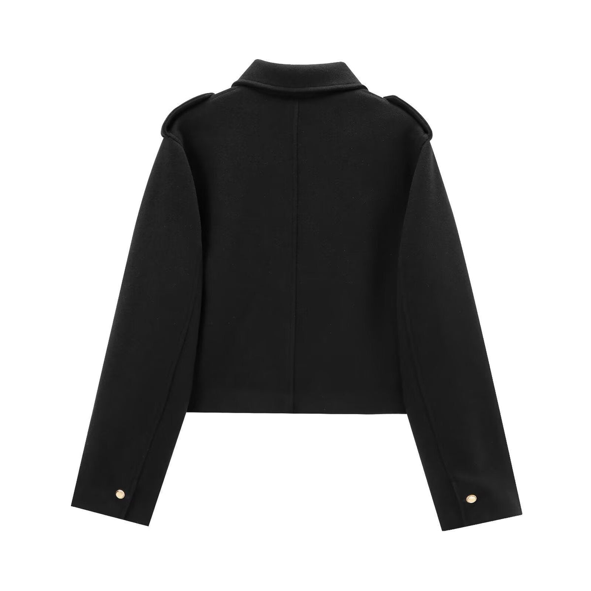 Veste courte à la mode pour femmes avec poches à rabat