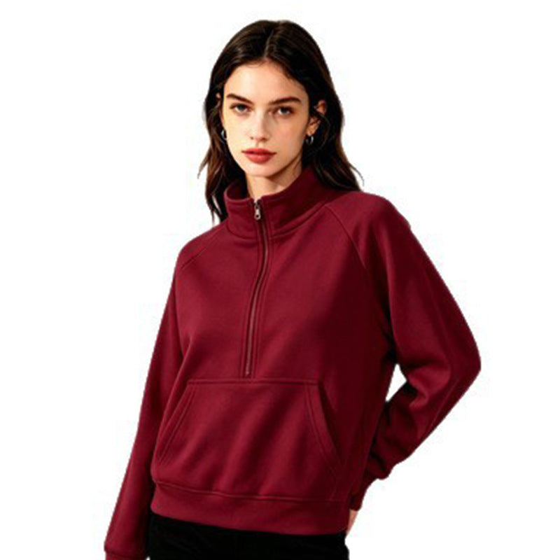 Sweat à capuche sportif pour femmes avec col montant Echoarchiv