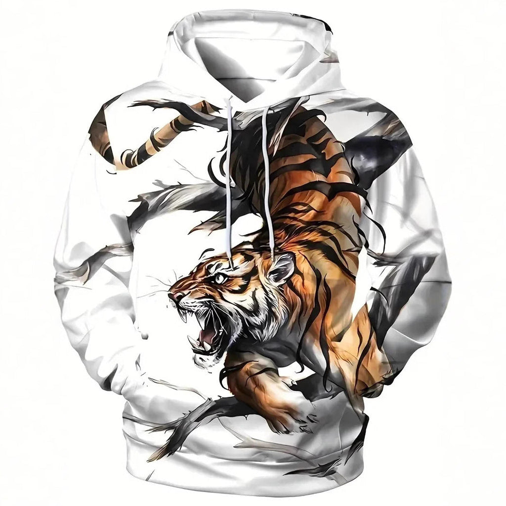 Sweat à capuche pour femmes avec motif de loup et de papillon Echoarchiv