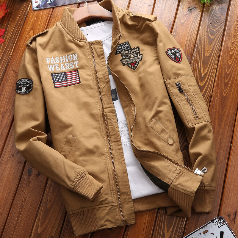 Veste bomber urbaine pour hommes avec col contrasté, poche poitrine zippée et doublure matelassée Echo Archiv
