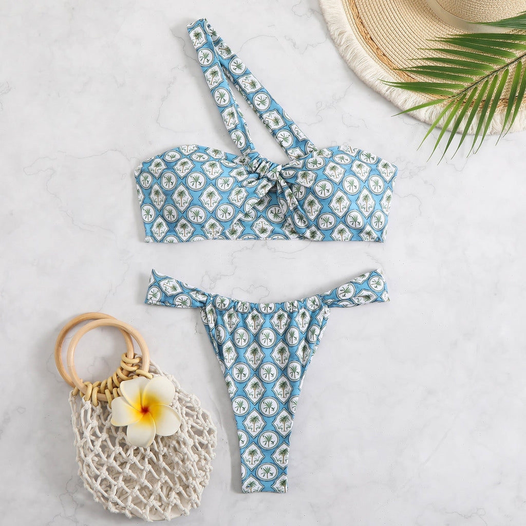 Ensemble de Bikini Floral pour Femmes avec Haut Asymétrique Echo Archiv
