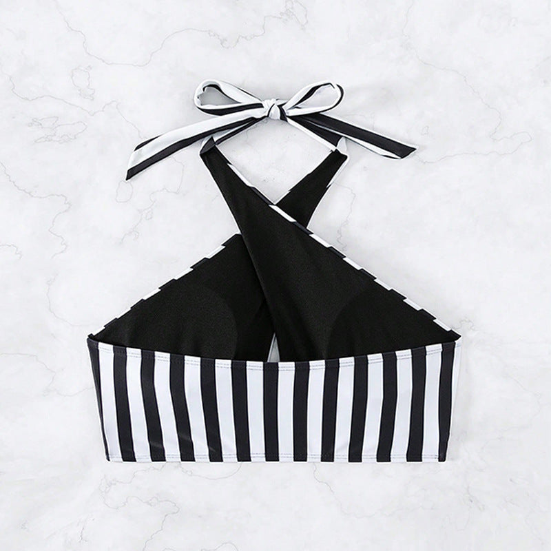 Haut de bikini rayé pour femmes R&B