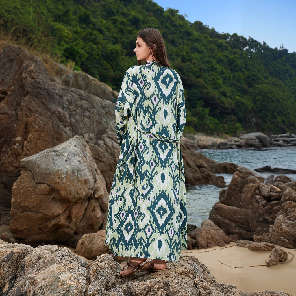 Top en tricot court pour femmes avec motif tropical R&B