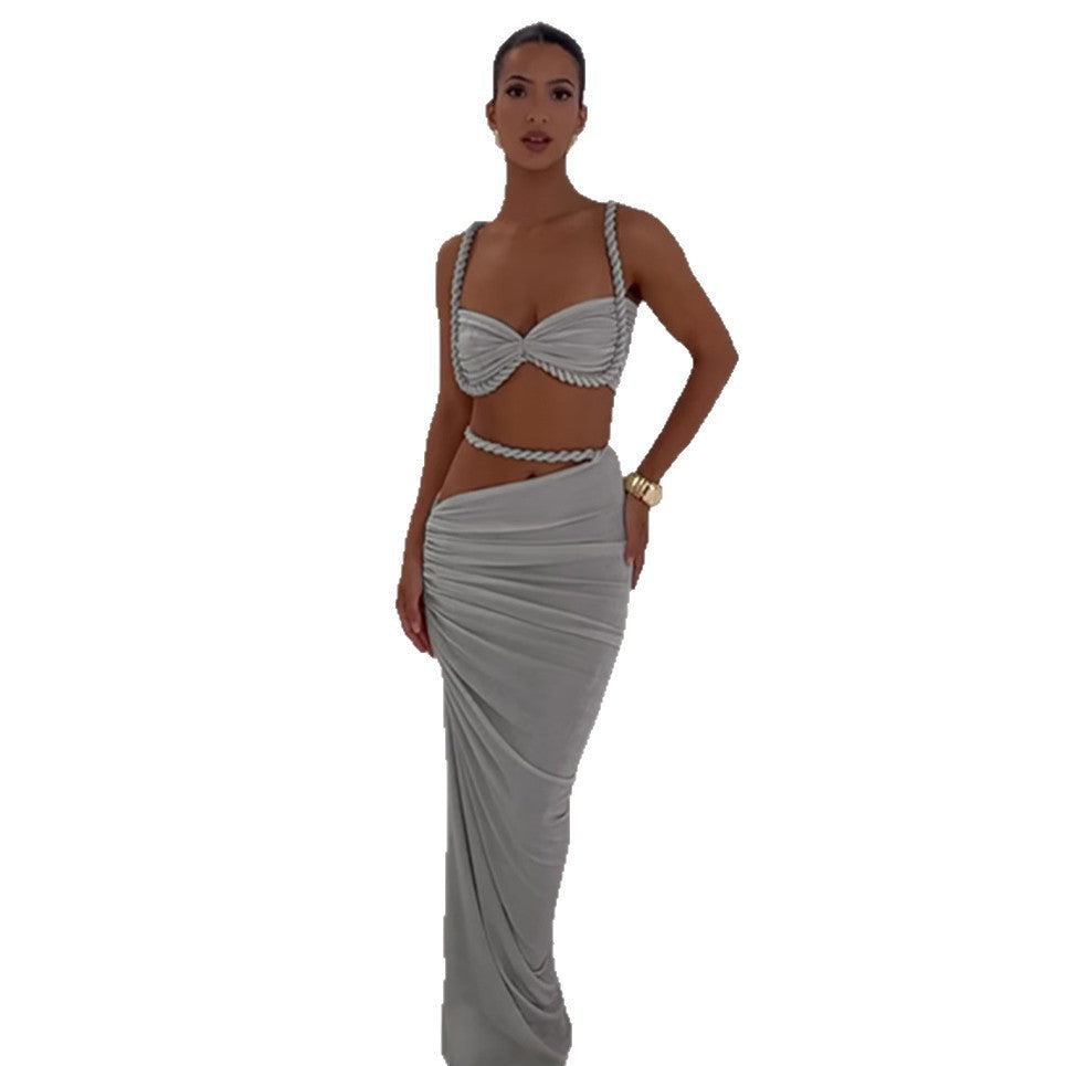 Ensemble de bikini pour femmes avec jupe portefeuille élégante R&B