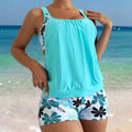 Ensemble de Tankini de Sport pour Femmes avec Design Floral et Shorts Confortables R&B