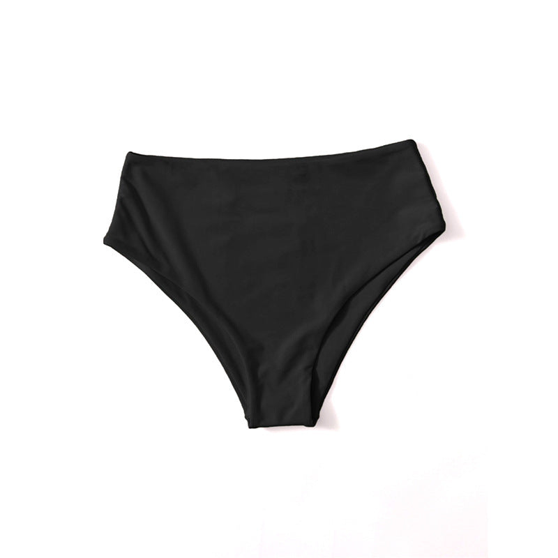 Bas de bikini taille haute pour femmes avec ceinture élégante R&B